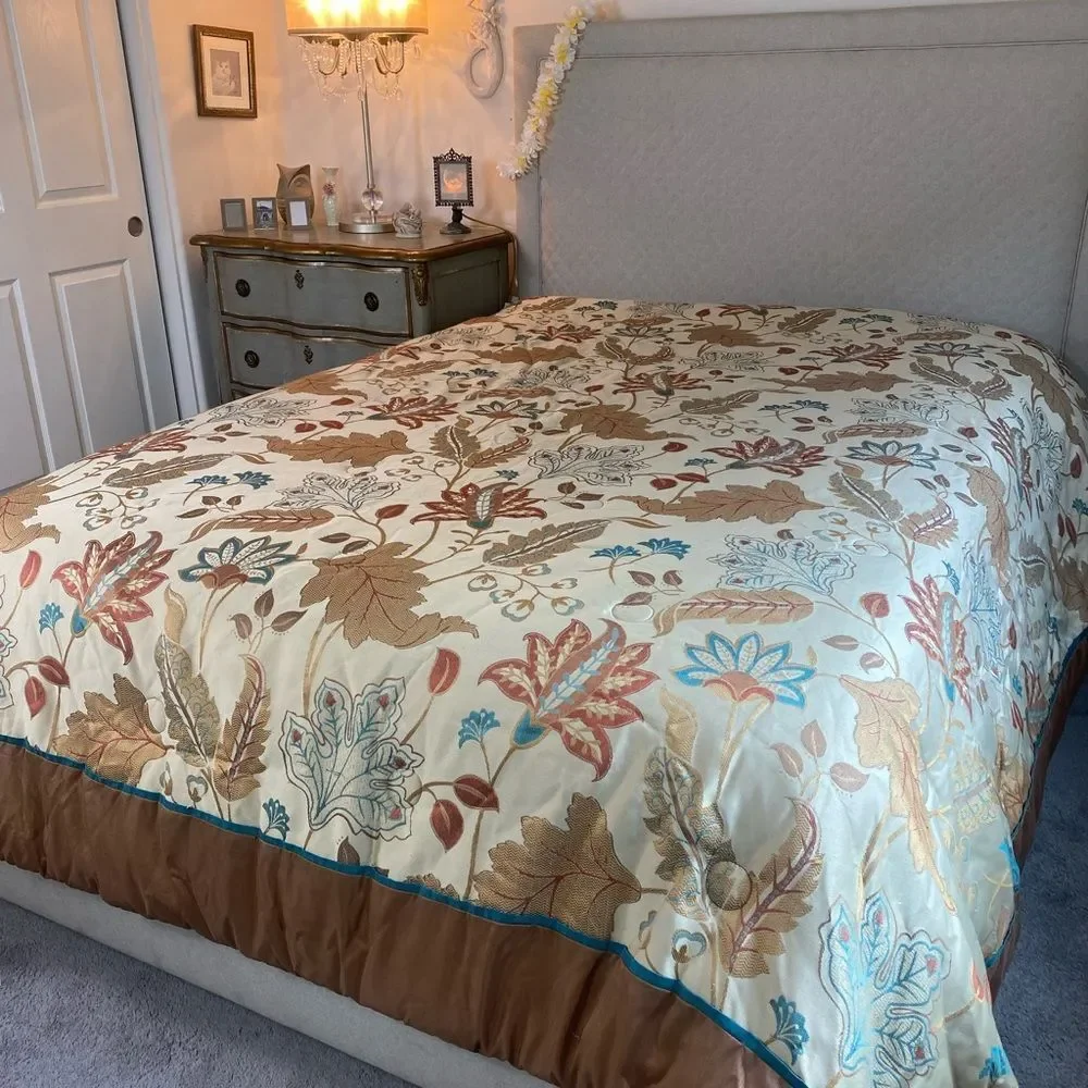 Floral Patterned Bedding King comforter